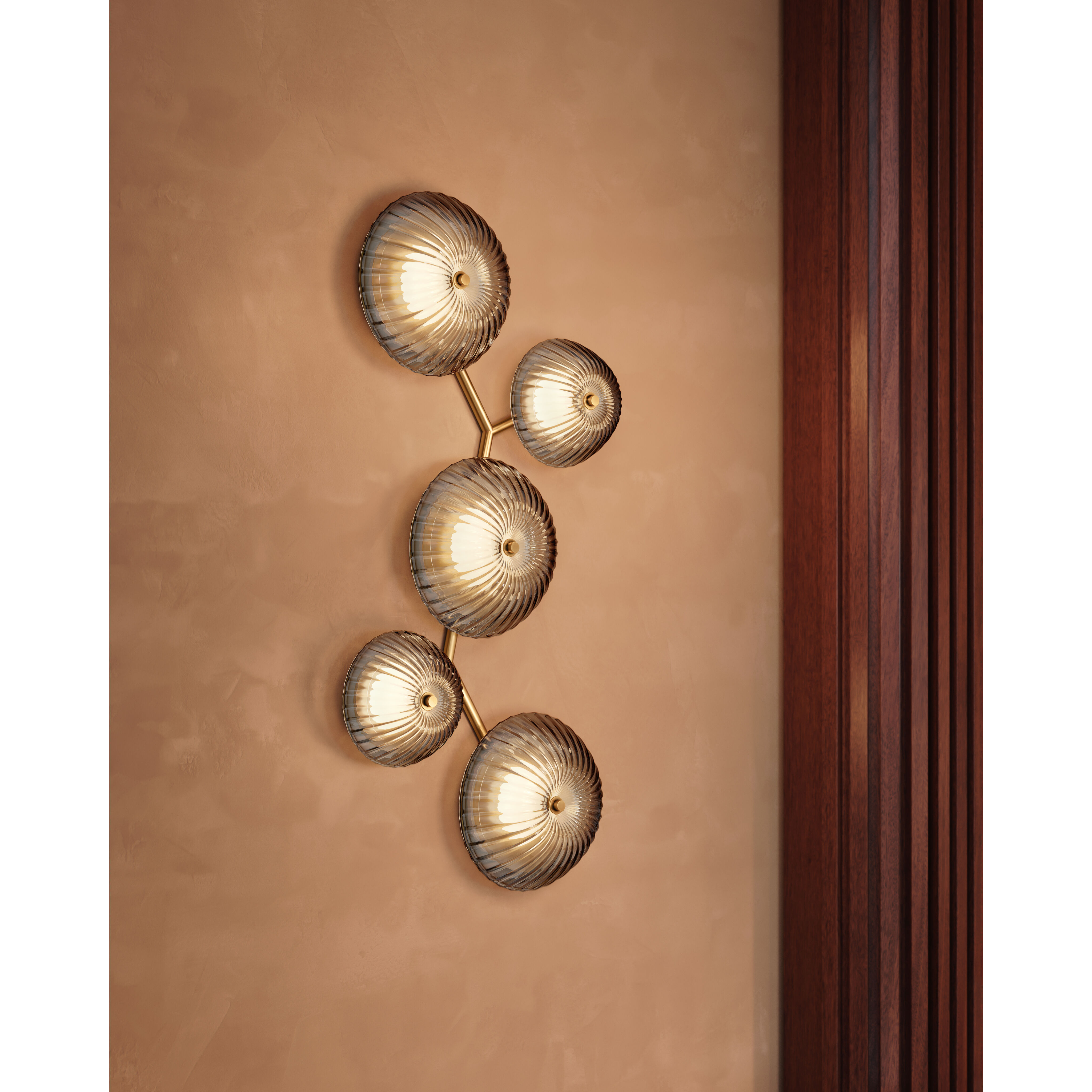 Birmingham LED 51.5 inch Vintage Polished Brass Flush Mount Ceiling Light